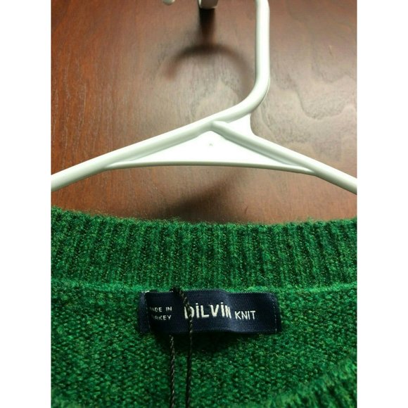 Dilvin Knit Sweater Green Made In Turkey Sz Lg - Picture 3 of 5